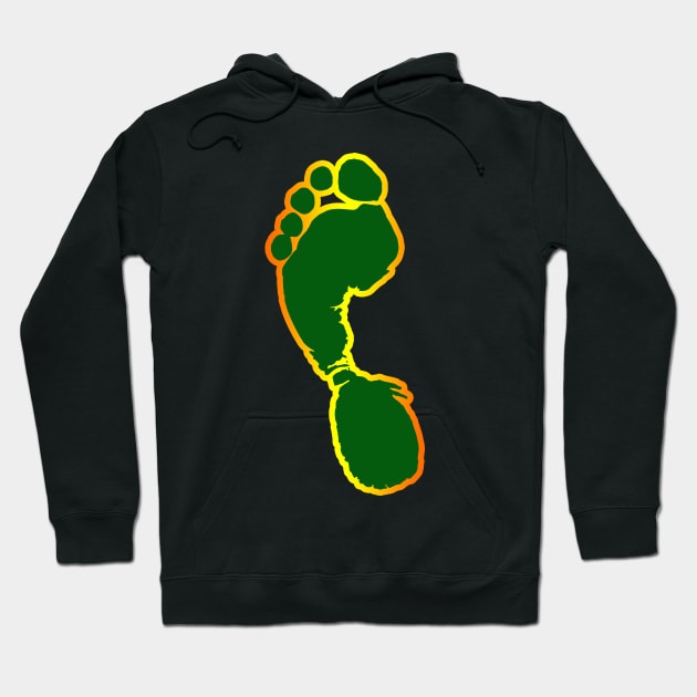 Vintage Colorful Footprint Illustration Birthday Gift Hoodie by GBDesigner